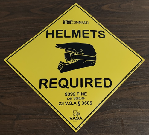 Helmets Required 12x12