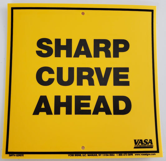 SHARP CURVE AHEAD (8x8)