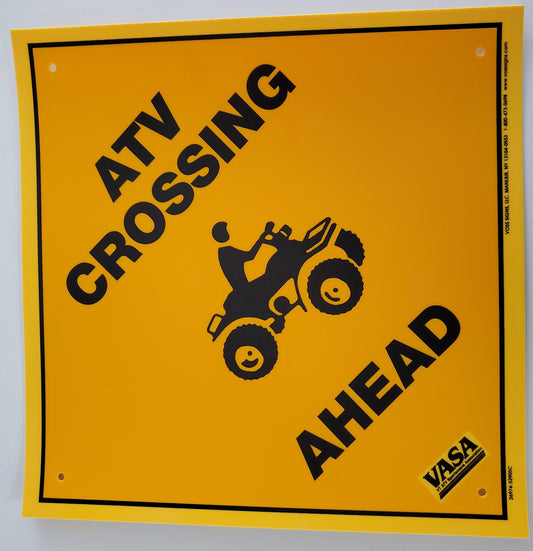 ATV CROSSING AHEAD (12x12)