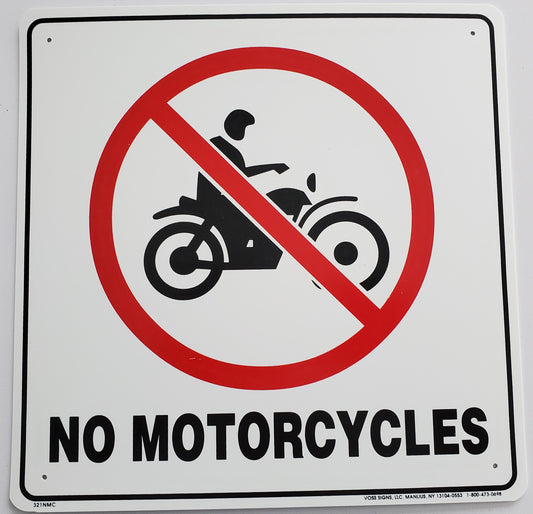 NO MOTORCYCLES (12x12)